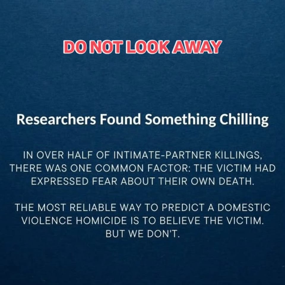 Domestic violence is a murderous euphemism. The right name is "Brutal Slave Control"